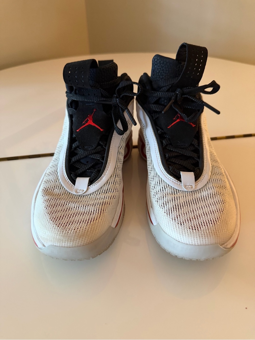 Nike Air Jordan 36 Psychic Energy Men’s White Black with Red Accent Sneakers